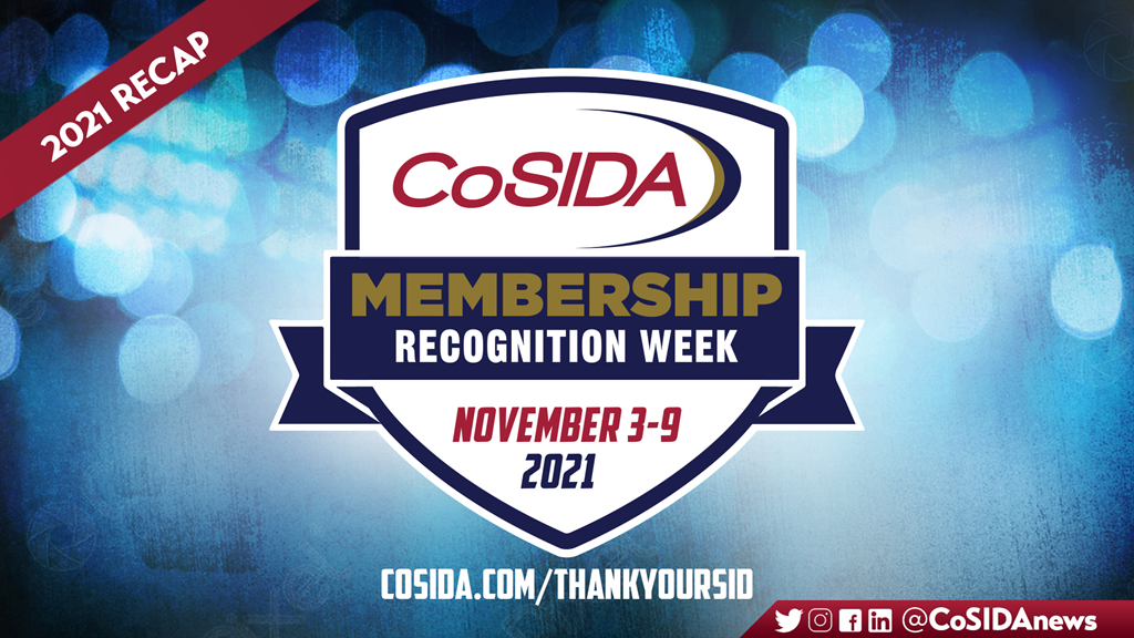 Celebrating 2021 CoSIDA Membership Recognition Week (November 3-9)